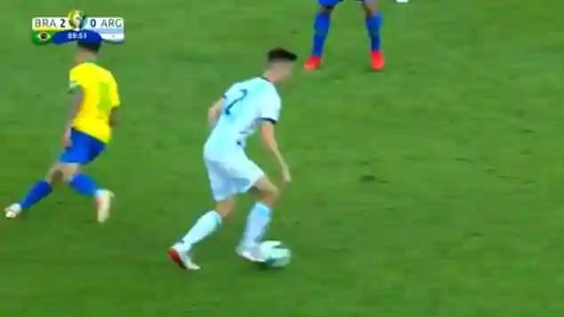 WATCH: Copa America Semi- final As Juan Foyth Nutmegs Phil Coutinho