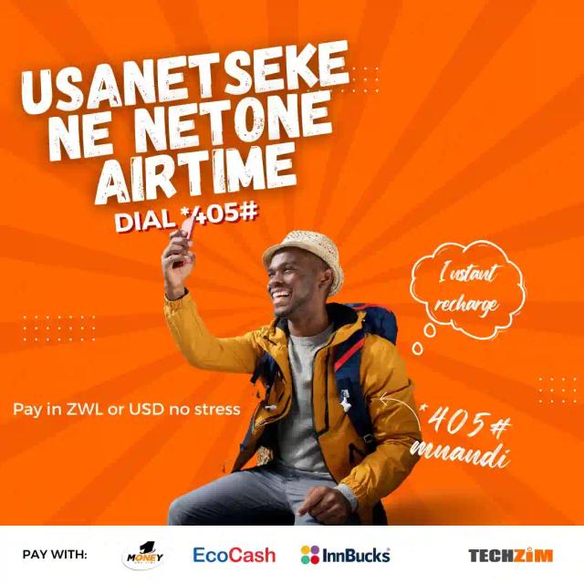 Dial *405# For Easy Purchase Of NetOne Airtime With EcoCash And InnBucks