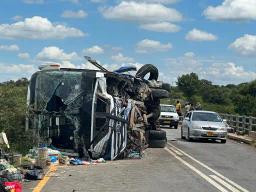 Bus Overturns On Munyati River Bridge