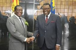 Mnangagwa Mourns Geingob Describes Him As A Pan-Africanist, Liberation Hero, Visionary Statesman