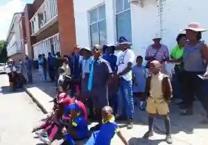 Spouses, Children Of Fired Lobels Biscuits Workers Protest At The Factory